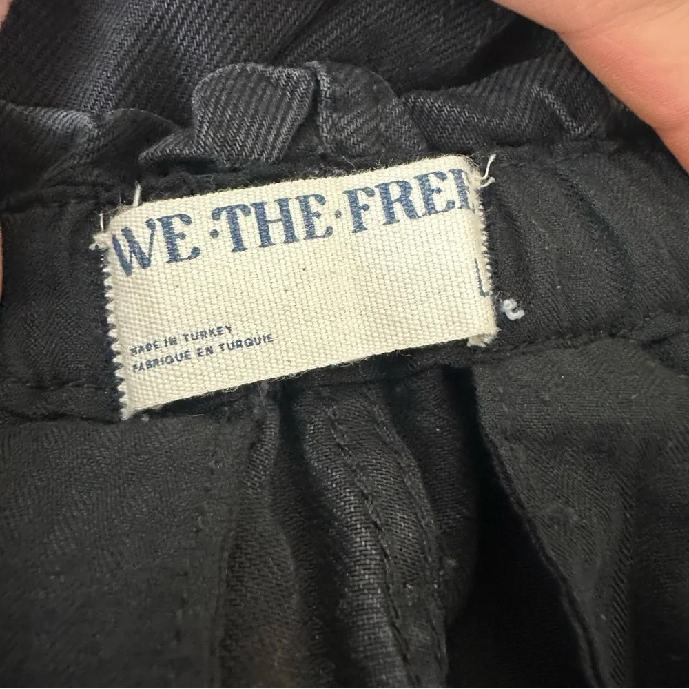 Free People Hazel Pull On Drop Waist Jeans We The Free Smock Waist Black Size L - Picture 5 of 6
